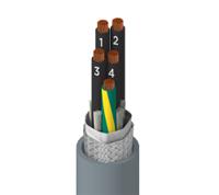 901605cy-sl005 Alpha Wire Xtra-Guard FLEX Performance Cable Multi-Core Industrial Cable, 5 Cores 16 AWG, Screened, 305 m, Grey