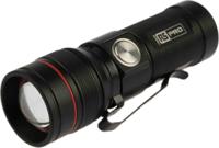176-6035 RS PRO LED Pocket Torch Black - Rechargeable 300 lm, 93 mm