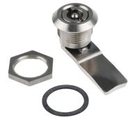 341-0191 Steinbach & Vollman Stainless Steel Tumbler Lock, 20mm Panel-to-Tongue, 20.2 x 20.2mm Cutout, Key Unlock