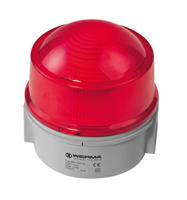 89710068 Werma 897 Series Red Flashing Beacon, 230 V, Base Mount/ Wall Mount, Xenon Bulb