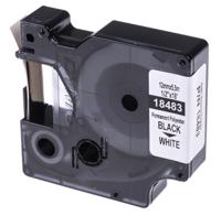 18483 Dymo Black on White Label Printer Tape, 5.5 m Length, 12 mm Width