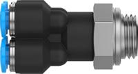 qsq-g18-6 Festo QSQ Series Double Y Threaded-to Tube Adaptor, Push In 6 mm to Push In 6 mm, Threaded-to-Tube Connection Style,