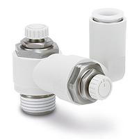 asd330fg-01-06s SMC ASD Series Threaded Pneumatic Silencer & Exhaust Restrictor Function Fitting, R 1/8 Inlet Port, 6mm Tube Inlet