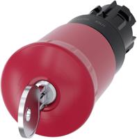 3su1000-1hr20-0aa0 Siemens SIRIUS ACT, Red, Key Reset 40mm Mushroom with Key Switch Head Emergency Button