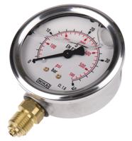 9626926 WIKA G 1/4 Analogue Pressure Gauge 40bar Bottom Entry 63mm Outside Diameter
