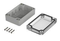 07411074-xm-110704-g-7035 Bopla Euromas X Series Light Grey Polycarbonate Enclosure, IP66, IP68, IK07, Clear Lid, 105 x 70 x 40mm