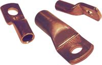 434-553 RS PRO Uninsulated Tubular Ring Terminal, 8.5mm Stud Size to 50mm² Wire Size, Brown