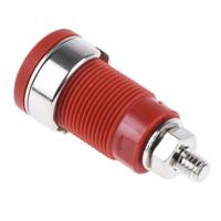 seb-6445-ni-rt Schutzinger Red Female Banana Socket, 4 mm Connector, Screw Termination, 32A, 1000V, Nickel Plating
