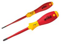36333 Wiha SB 3201 S204 Pozidriv; Slotted Insulated Screwdriver Set, 2-Piece