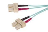 121-3929 RS PRO SC to SC Duplex Multi Mode OM4 Fibre Optic Cable, 900μm, Blue, 2m