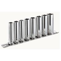 jl40u Facom 8-Piece Imperial 3/8 in Deep Socket Set, 12 point