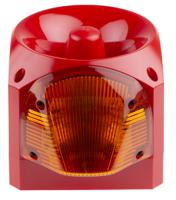 pnc-0063 Klaxon Nexus 110 Series Amber Sounder Beacon, 24 → 48 V ac, IP66, Base Mount, 116dB at 1 Metre