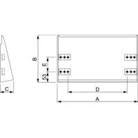 nsytx8030 Schneider Electric PanelSeT SFN Accessoires Series Enclosure Canopies, 805mm W, 70mm H For Use With Spacial S3X