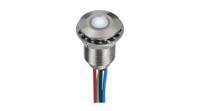q10f5szzrgb12e-ca APEM Q10 Series Blue, Green, Red Panel Mount Indicator, 12V dc, 10mm Mounting Hole Size, Lead Wires Termination, IP67