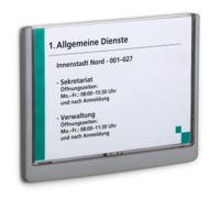 486637 Durable Graphite A5 Smooth and rigid Doorplate, 148.5mm Height, 210mm Width