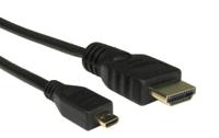 266-8479 RS PRO HDMI 1.4, 1m Male Micro HDMI to Male HDMI Premium High Speed 4K
