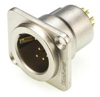 ac7mdz Amphenol Industrial Panel Mount XLR Connector, Male, 7 Way, Gold Plating