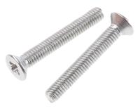 158-3590 RS PRO Pozi M3 Countersunk A4 316 Stainless Steel Machine Screws DIN 965 x 20.0mm