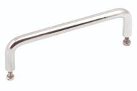 284-5396 RS PRO Polished Silver Stainless Steel Cabinet Handle 30 mm Height, 8mm Width, 106mm Length