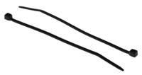 664-2887 RS PRO Cable Tie, Sub Miniature, 71mm x 1.6 mm, Black Nylon, Pk-100