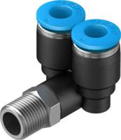qsyl-18-6 Festo Y Threaded Adaptor, Push In 6 mm to Push In 6 mm, Threaded-to-Tube Connection Style, 153173