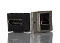 257-6724 RS PRO 35.3 x 19 x 35.5 mm 19 Way Female Right Angle Feedthrough HDMI Connector