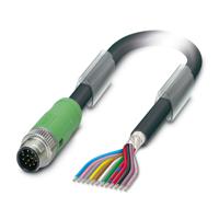 1430048 Phoenix Contact Male 12 way M12 to 12 way Unterminated Sensor Actuator Cable, 1.5 m