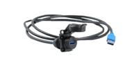 usb3apscc2220a Amphenol Socapex Straight, Panel Mount, Female to Male- Dual Port Type USB A USB 3.2 IP54 USB Connector