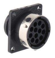 tr1412rfs1nb-192922-1210 ITT Cannon Circular Connector, 12 Contacts, Panel, Standard Connector, Socket, Female, IP65, Trident Ringlock Series