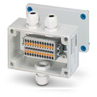 3001999 Phoenix Contact E AB A Series Grey ABS Junction Box, 12 Terminals, 130 x 80 x 60mm