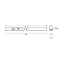 90241 Sylvania 8 W LED Batten Light, 240 V LED Batten, 594 mm Long, IP20