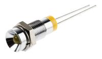 211-825 RS PRO Yellow Panel Mount Indicator, 2V dc, 6mm Mounting Hole Size, Lead Pin Termination