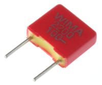 fks2-22n-100m WIMA FKS2 Polyester Film Capacitor, 63 V ac, 100 V dc, ±10%, 2.2nF, Through Hole