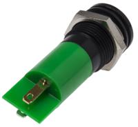 703-8904 RS PRO Green Panel Mount Indicator, 220V ac, 14mm Mounting Hole Size, Solder Tab Termination, IP67