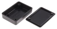 1551fbk Hammond 1551 Series Black ABS Enclosure, IP54, Flanged, Black Lid, 50 x 35 x 15mm