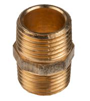 297-2250 RS PRO Brass Pipe Fitting, Straight Threaded Nipple, Male BSPT 1/2in to Male BSPT 1/2in