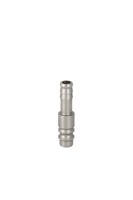 325-581 RS PRO Brass, Steel Male Pneumatic Quick Connect Coupling, 9mm Hose Barb