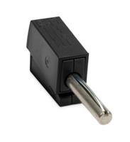 215-311 WAGO Black Male Banana Plug, 4 mm Connector, Cage Clamp Termination, 20A, 42V, Nickel Plating