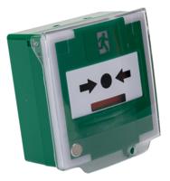 192-4551 RS PRO Green Emergency exit unlocking box, Button Operated, Resettable, 25 x 85 x 85mm