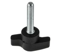 478-484 RS PRO Black Wing Clamping Knob, M6, Threaded Stud