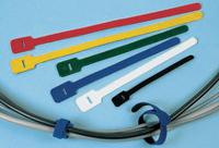 179-7171 RS PRO Cable Tie, Hook and Loop, 225mm x 25 mm, White Nylon, Pk-10