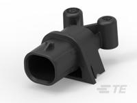 2339032-1 TE Connectivity Header Socket Black Board Mount 2 Way, Solder, Through Hole Termination