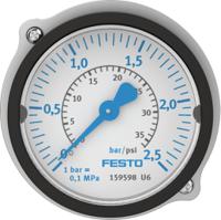 fma-50-25-14-en Festo G 1/4 Analogue Pressure Gauge 2.5bar Back Entry