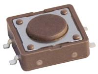 dtsm21nv Apem Brown Cap Tactile Switch, SPST 50 mA @ 12 V dc 12mm Surface Mount