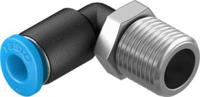qsml-18-4-100 Festo Elbow Threaded Adaptor, R 1/8 Male to Push In 4 mm, Threaded-to-Tube Connection Style, 130764