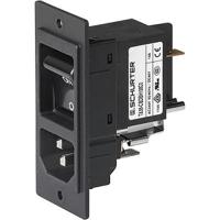 3-109-715 Schurter C14, C18 Panel Mount IEC Connector Male, 10A, 250 V