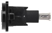 916-0215 RS PRO Straight, Panel Mount, Socket- Single Port Type A to A 3.0 USB Connector