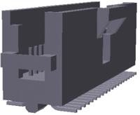 5-104069-4 TE Connectivity AMPMODU System 50 Series Right Angle Through Hole PCB Header, 10 Contact(s), 1.27 mm Pitch, 2 Row,