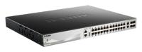 dms-3130-30psb D-Link 30-Port Layer 3 Stackable Multi-Gigabit Managed PoE Switch with 25G Uplinks, Managed 30 Port Managed Switch With
