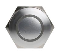 175-8550 RS PRO Illuminated Push Button Switch, Momentary, Panel Mount, 16mm Cutout, SPST, White LED, 36V dc, IP67